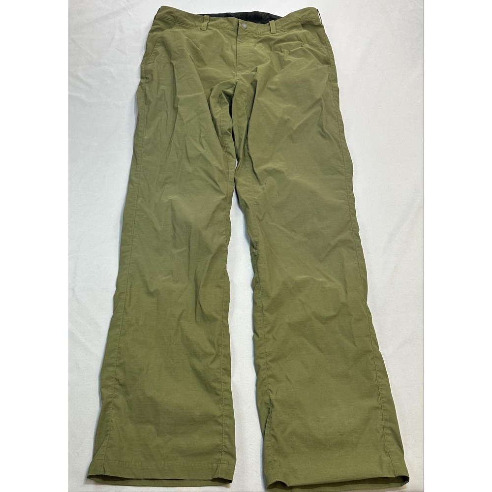 Montbell Pants Mens L Green Nylon Hiking Outdoor Travel Pockets Casual Trail